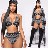 Bandana Print 4 Piece swimsuit